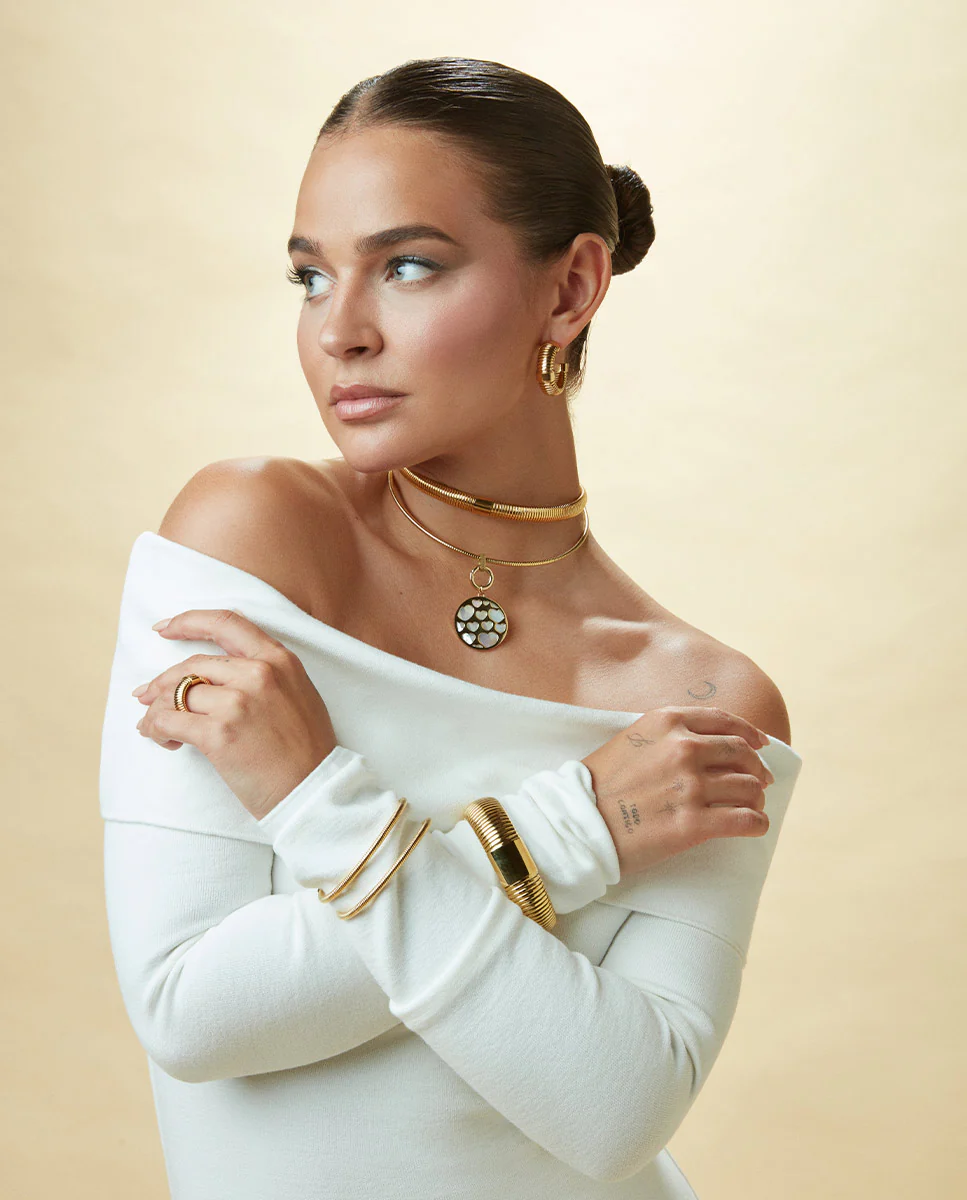 Anillo Acero Ip Dorado Tubogas Sra Fashion - Imagen 5