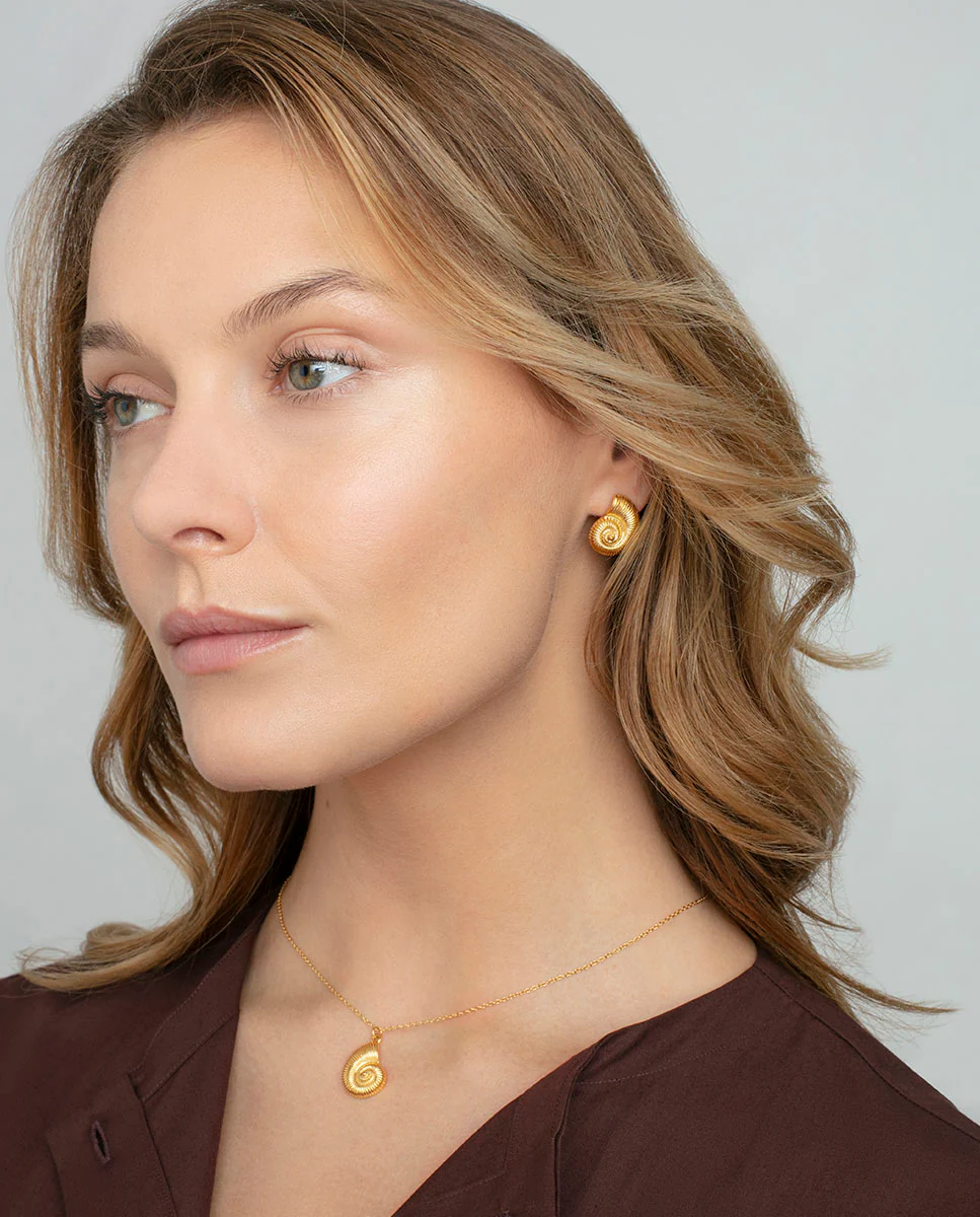 Collar Acero Ip Dorado Caracol Mar Sra Fsn - Imagen 3