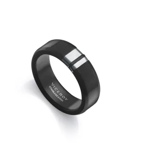 Anillo Acero Ip Negro Sr Fashion
