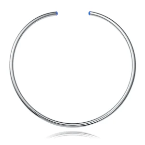 Collar Acero Rigido Piedra Nat Sra Fashion