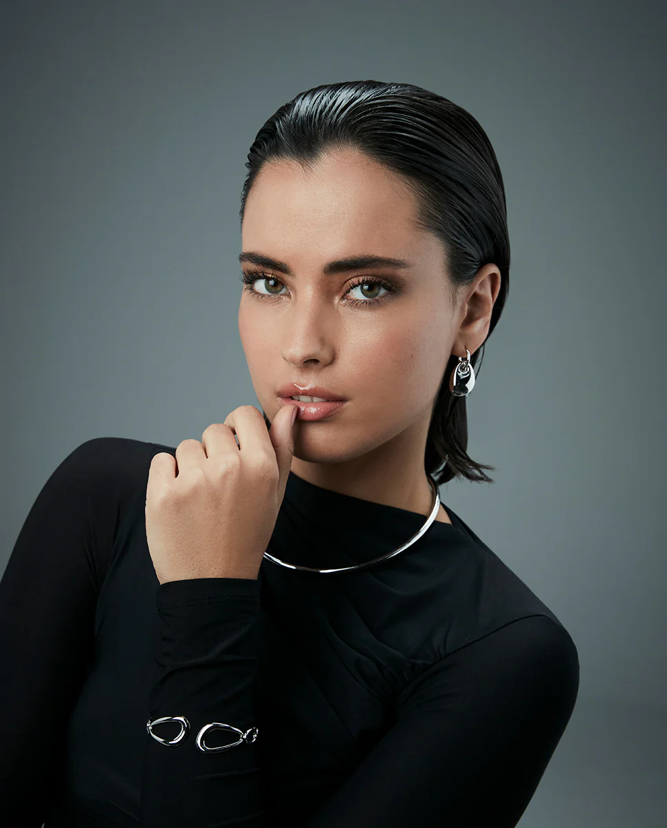 Collar Acero Rigido Piedra Nat Sra Fashion - Imagen 4