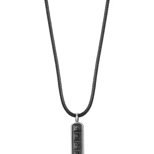 Collar Acero E Ip Negro Sr Fashion