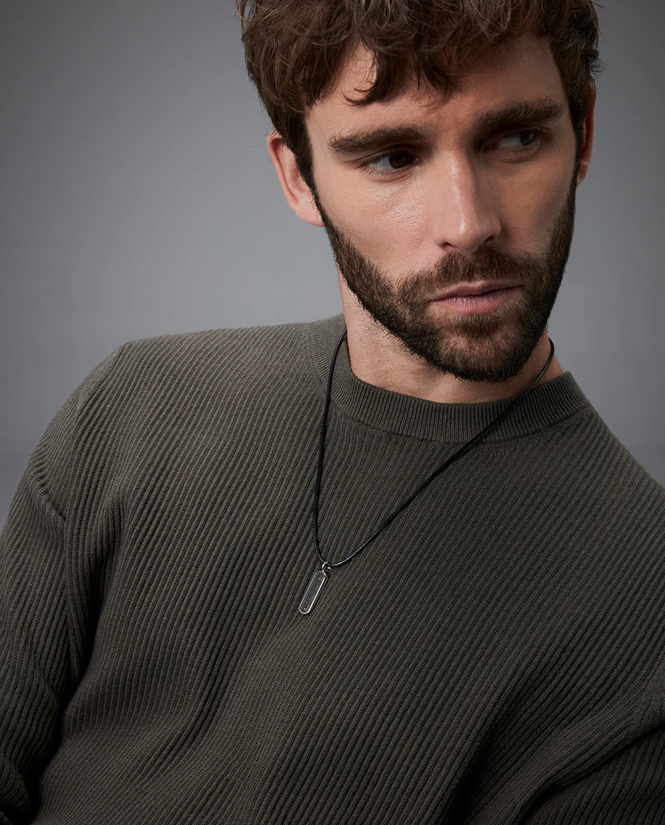 Collar Acero E Ip Negro Sr Fashion - Imagen 3