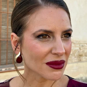 Pendientes Silueta Burdeos