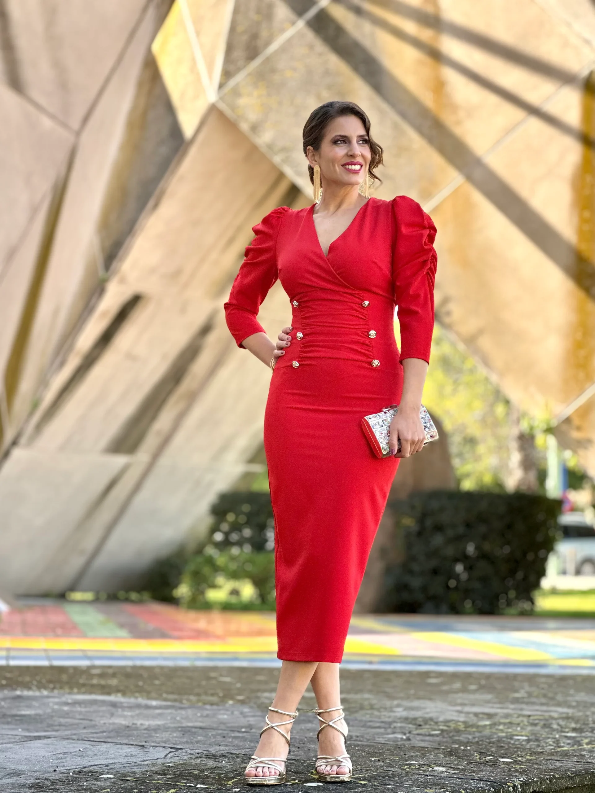 Vestido Iznájar Rojo - Imagen 3