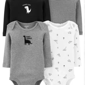 Pack de Bodys CARTERS 4-Pack Long-Sleeve Bodysuits