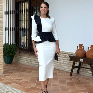 Vestido Siena Blanco/Negro