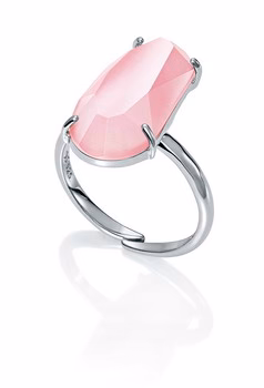 Anillo Plata De Ley Con Baño Rodio Con Piedra