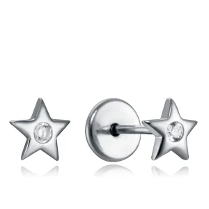 Pnd De Plata Estrella Circonita Rosca Bebé