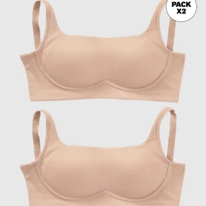 Paquete x 2 brasieres sin arco ultracómodos de alto soporte y cubrimiento Everyday Bra
