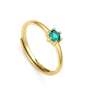 Anillo Plata De Ley Baño Oro Circ Sra Jewels