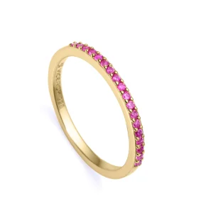 Anillo Plata De Ley Baño Oro Circ Sra Jewels