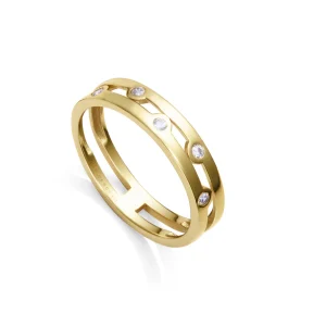 Anillo Plata De Ley Baño Oro Circ Sra Jewels