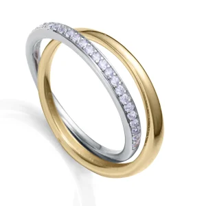 Anillo Plata De Ley Baño Oro Y Rod Sra Jwls