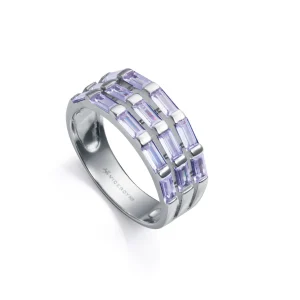 Anillo Plata De Ley Baño Rodio Circ Sra Jwls