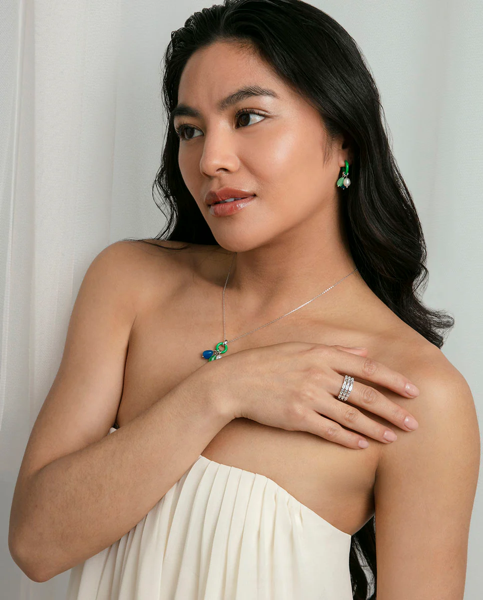 Anillo Plata De Ley Baño Rodio Circ Sra Jwls - Imagen 4