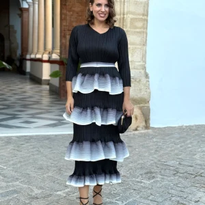 Vestido Lucrecia Negro/Gris