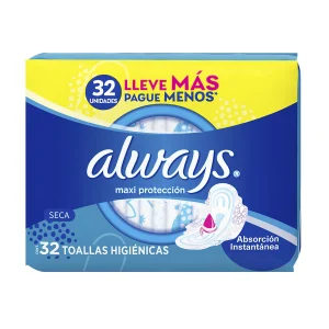Toalla Femenina Always Máxima Protección Seca 32 und