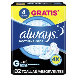 Toalla Femenina Noturna Always Noche Seca 32 und