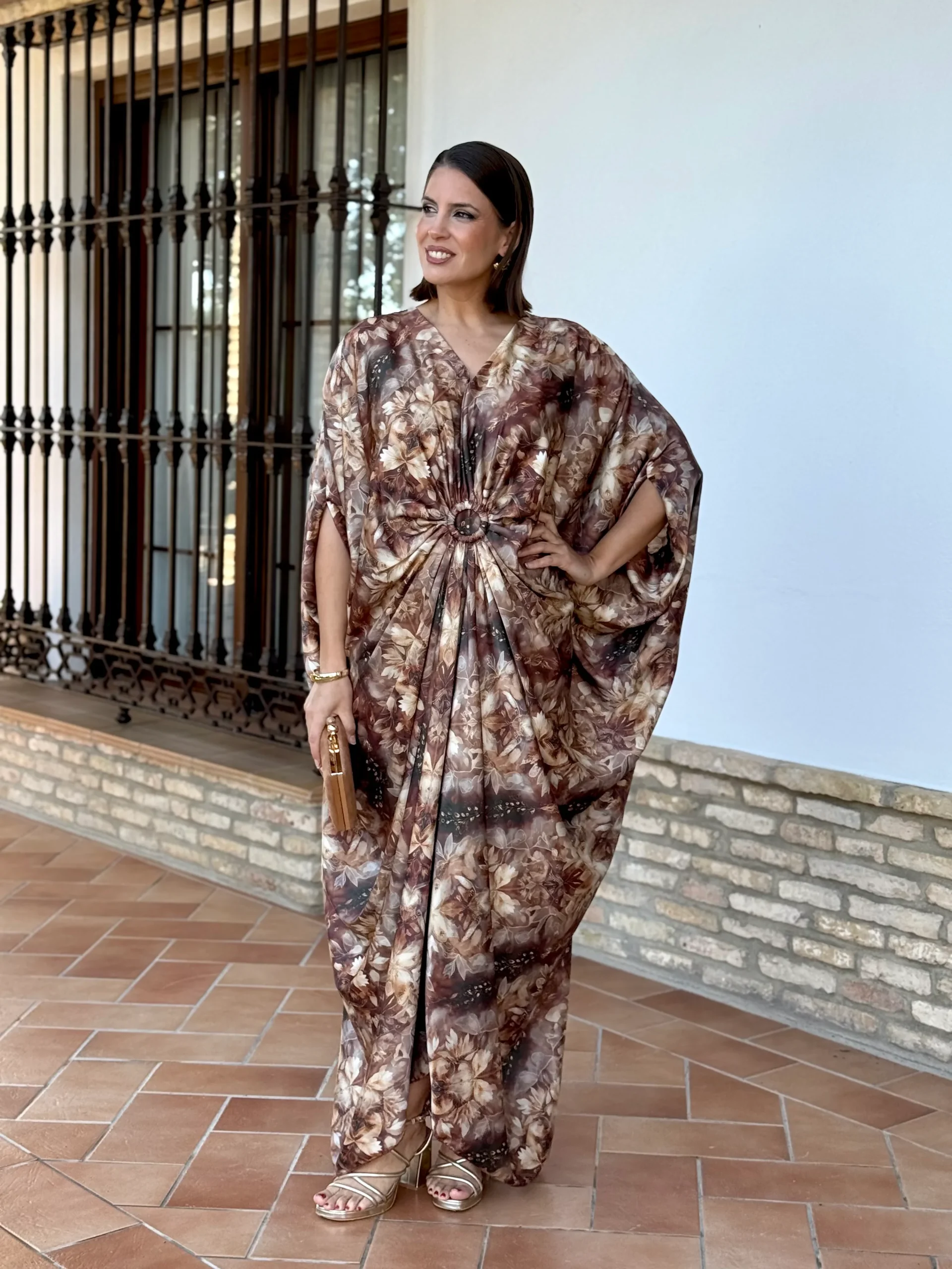 Vestido Olimpia Marr贸n - Imagen 3