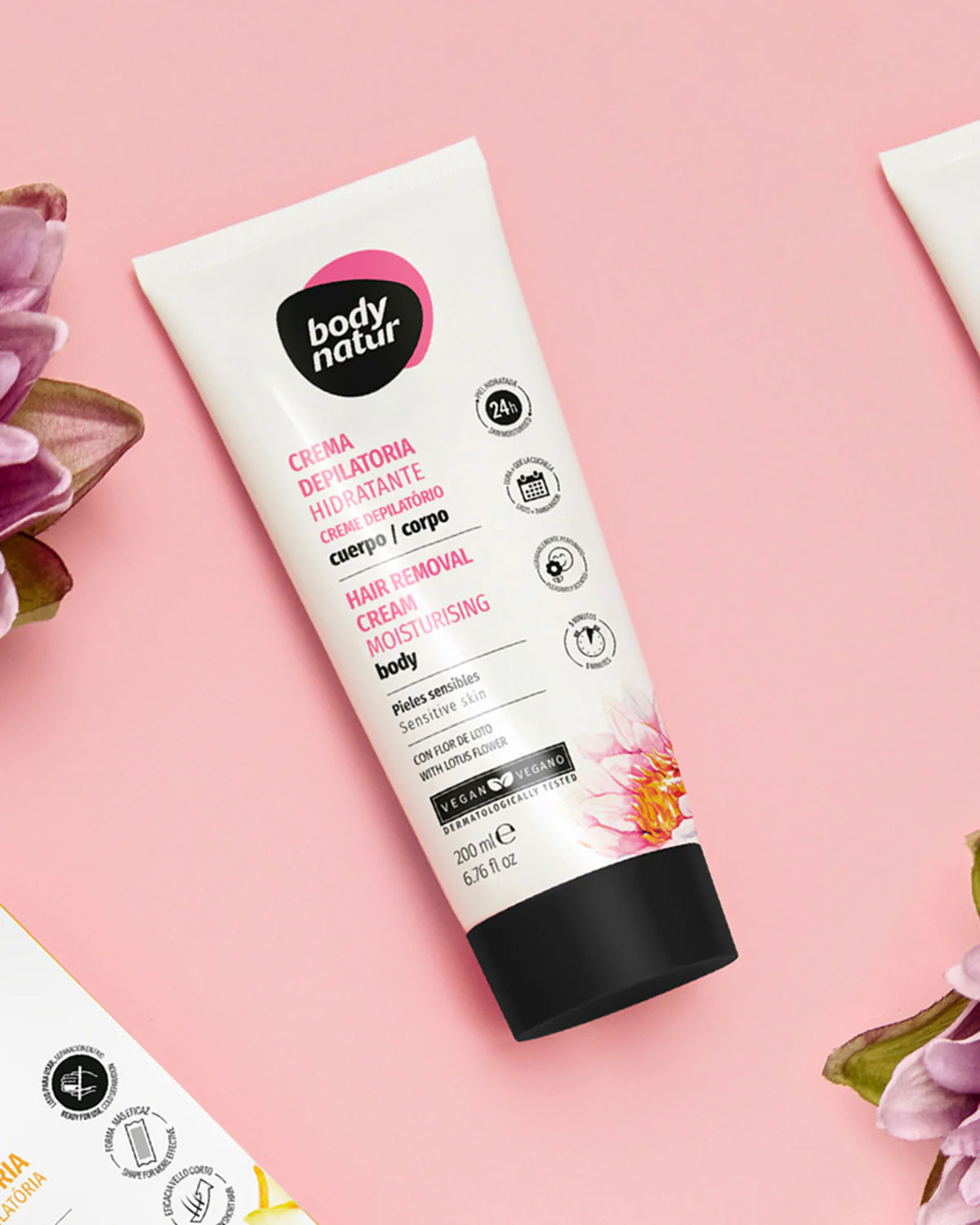 Body Natur crema depilatoria hidratante corporal 200ml - Imagen 4