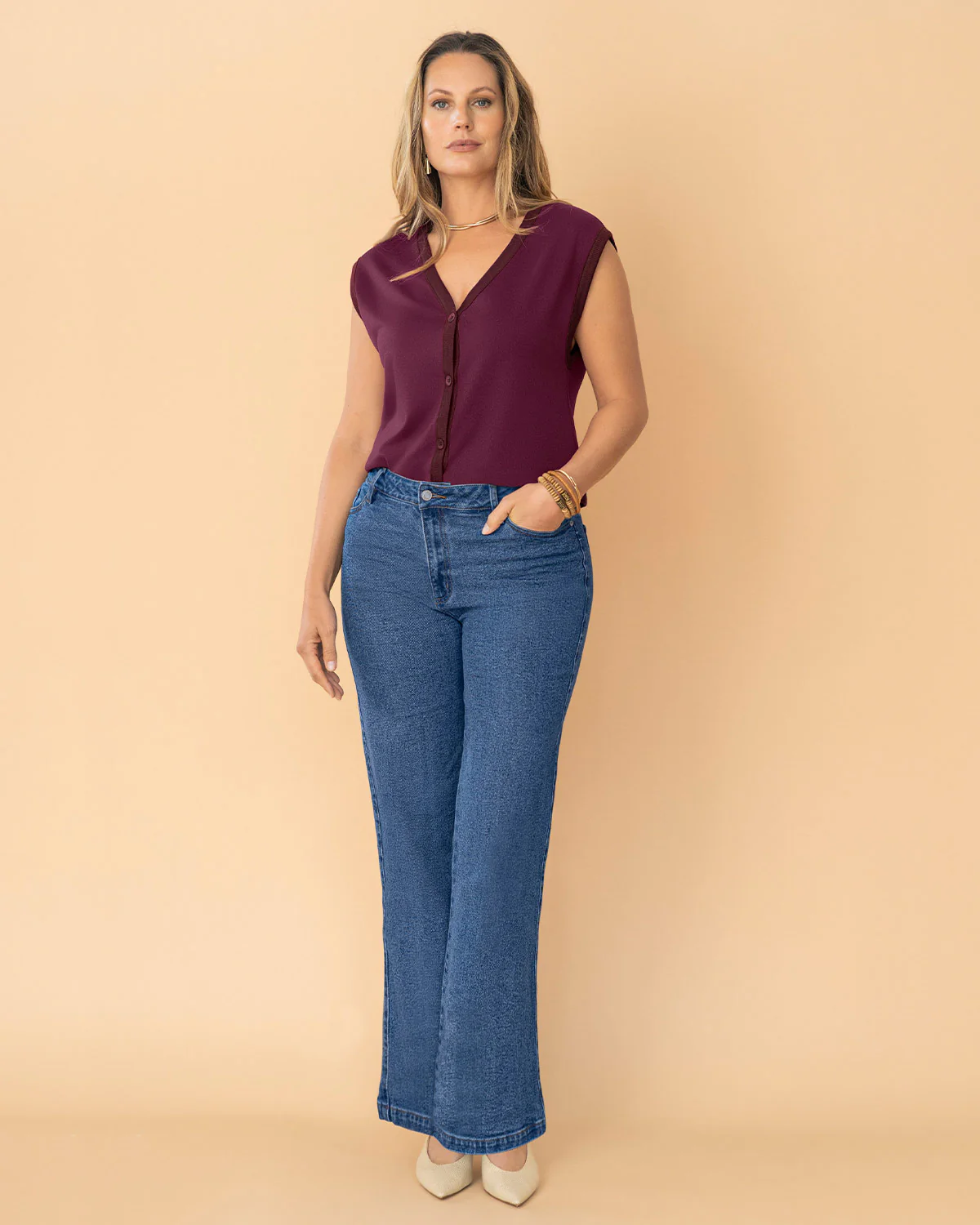 Jean bota ancha esencial para mujer - Imagen 3