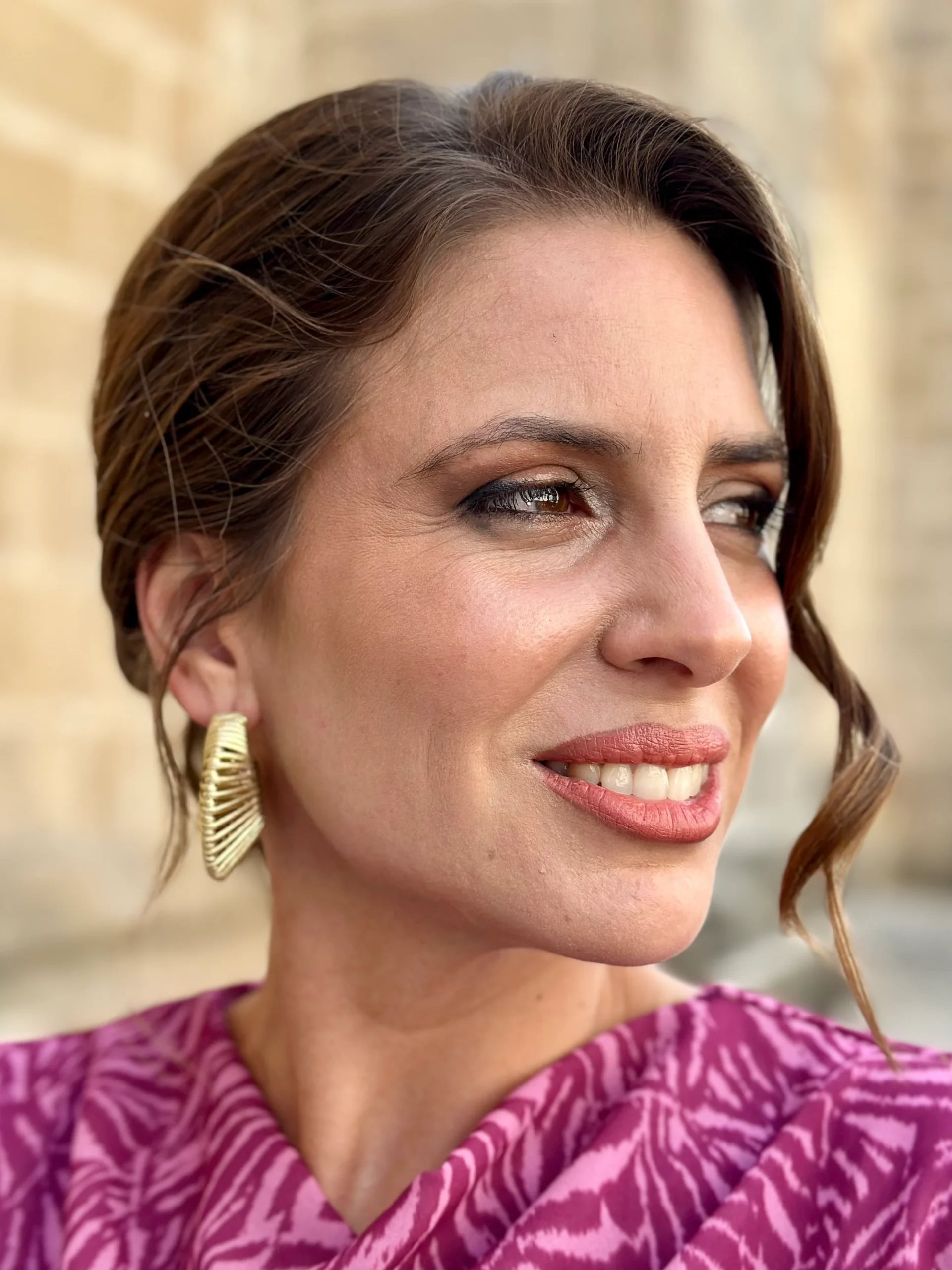 Pendientes Argolla Dorado Mimbre