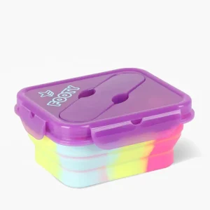 Contenedor Lunchera plegable Silicona   - Violeta