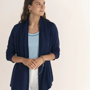 Camiseta  abierta manga larga con mangas en la misma tela