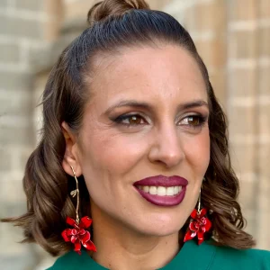 Pendientes Jazmín Rojo