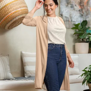 Saquillo largo manga larga con aberturas laterales