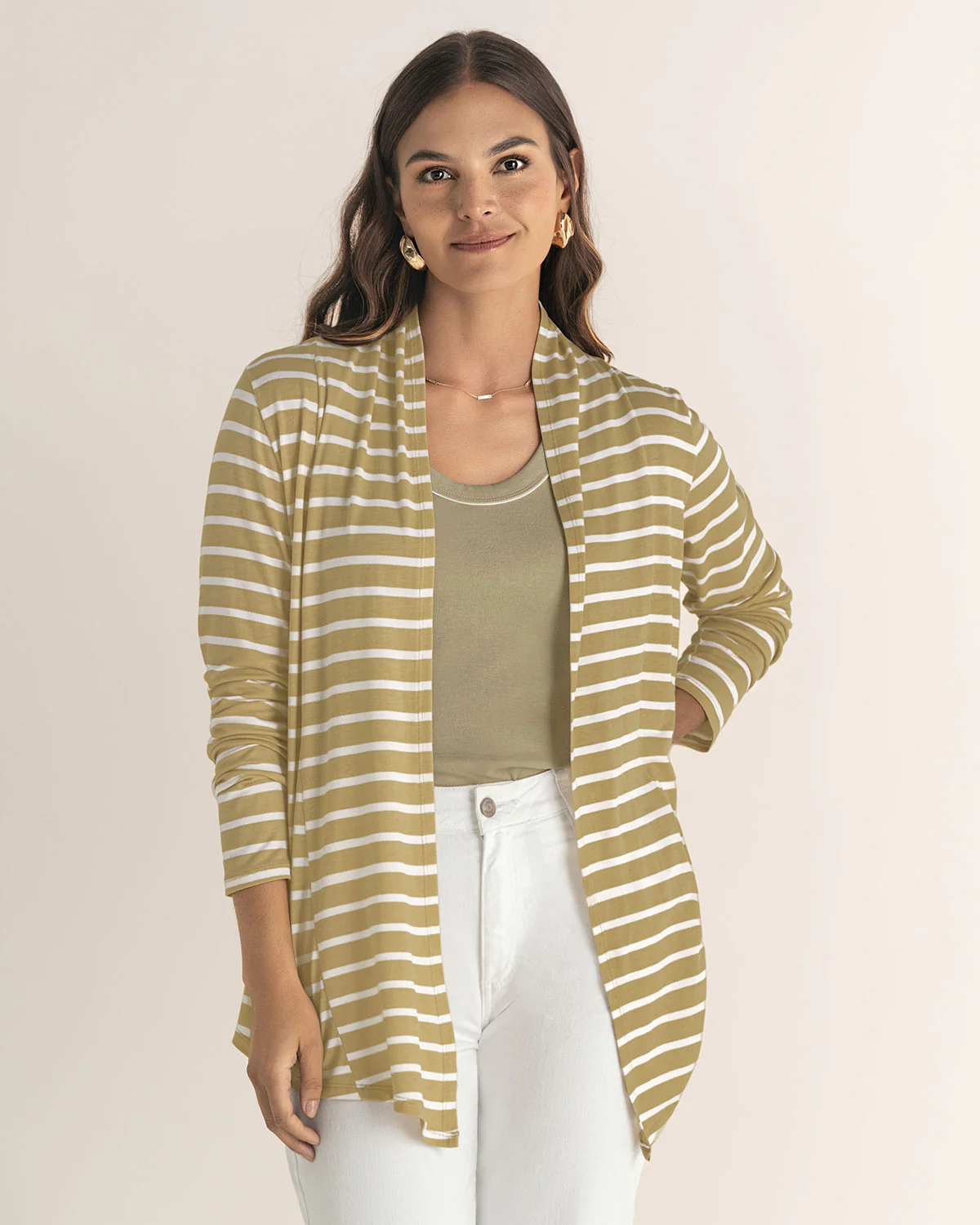 Camiseta abierta manga larga estampada de silueta semiajustada - Imagen 5