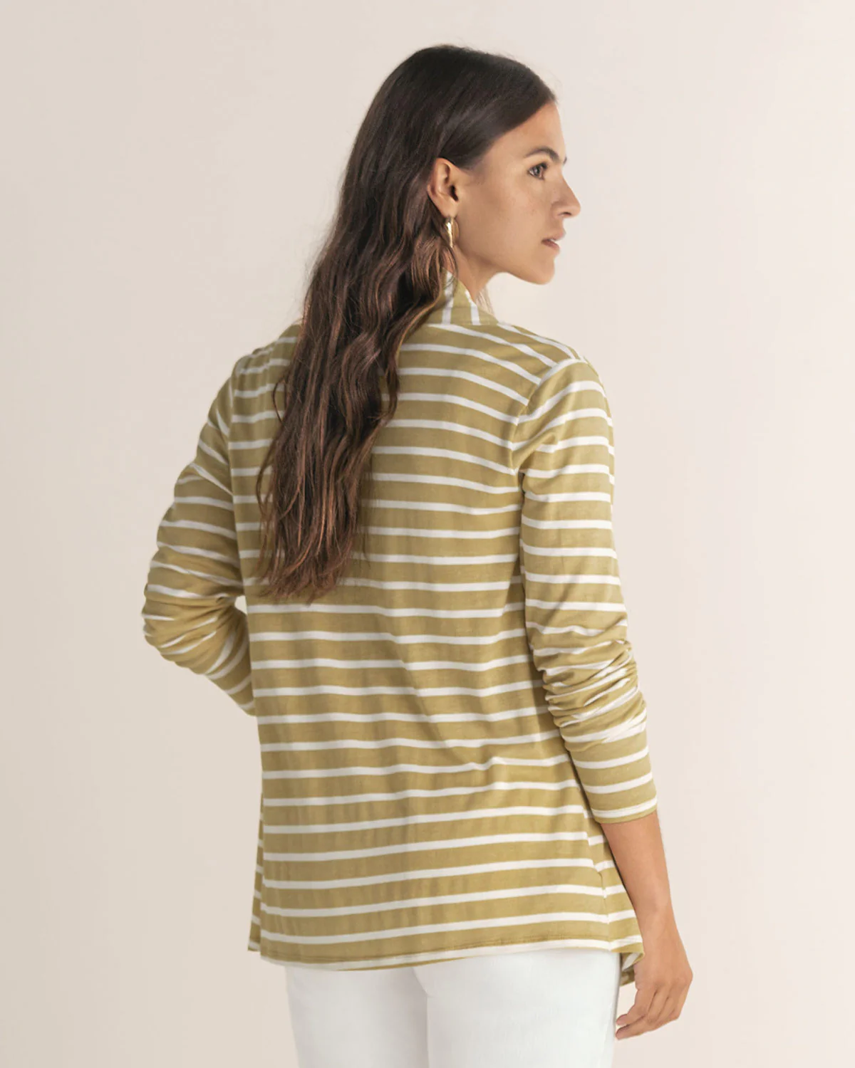 Camiseta abierta manga larga estampada de silueta semiajustada - Imagen 6