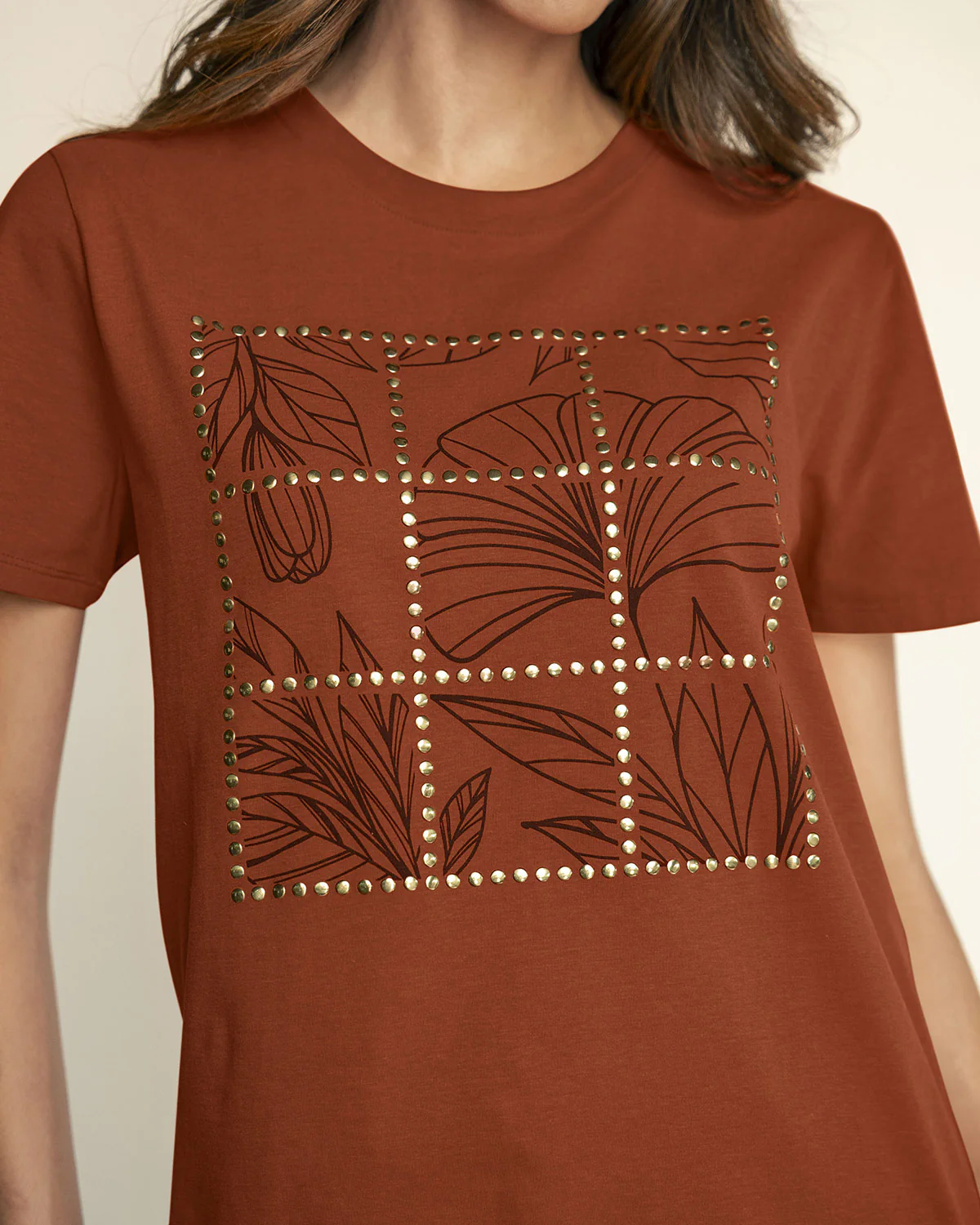 Camiseta manga corta en algod贸n con estampado en frente - Imagen 9