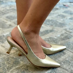 Tacón Zafiro Dorado