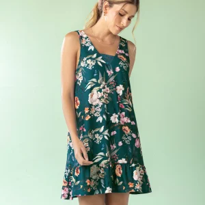 Batola estampada con detalle en encaje en el escote