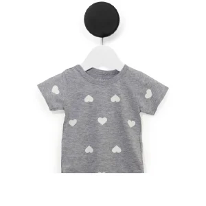Remera algodón : Heard Grey&White Minidoha