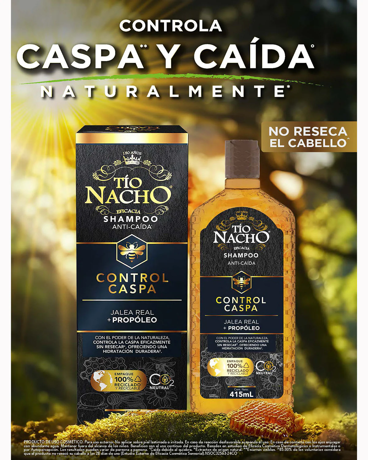 Shampoo Tío Nacho AntiCaída 415 ML - Imagen 4