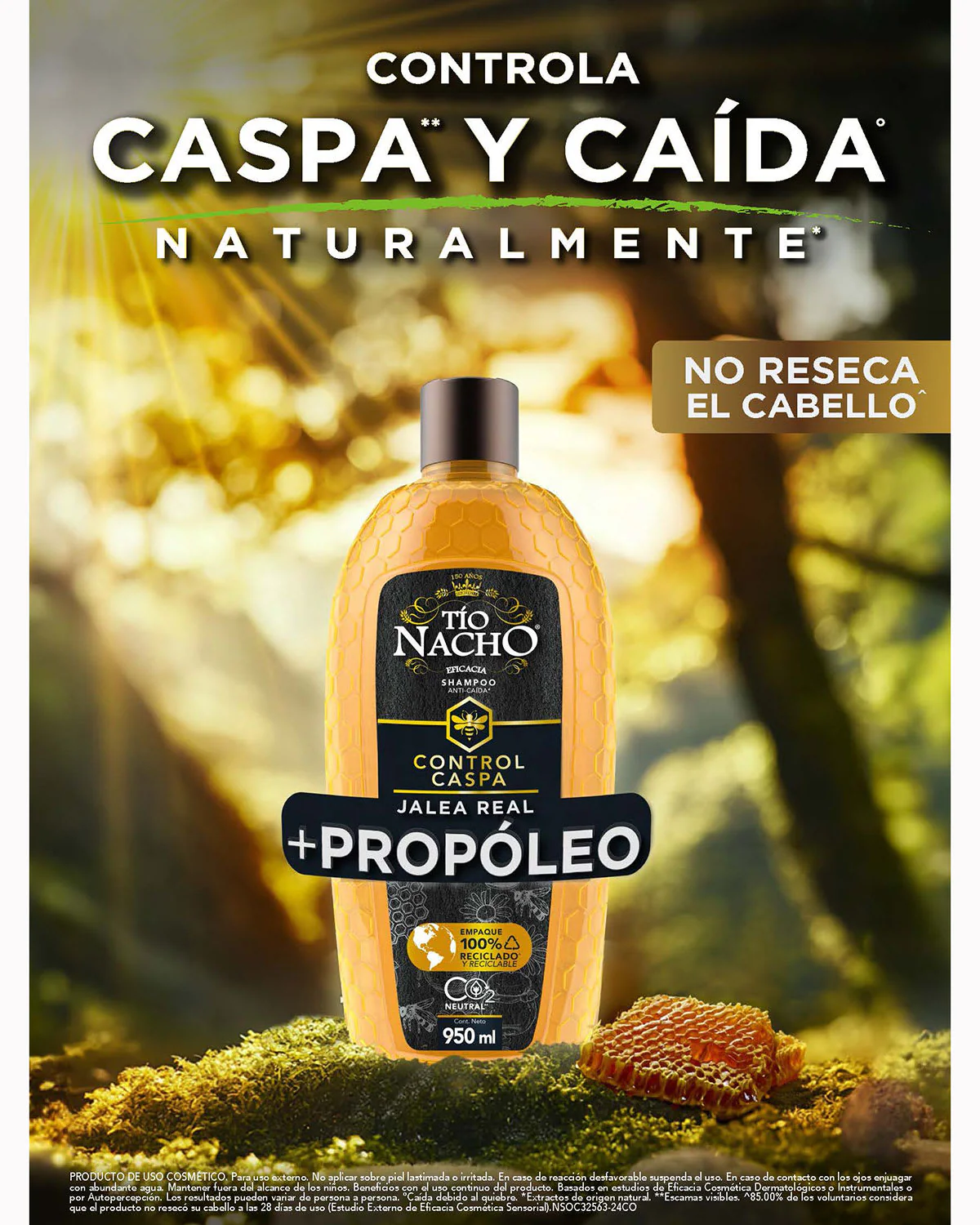 Shampoo Tío Nacho AntiCaída 950 ML - Imagen 3