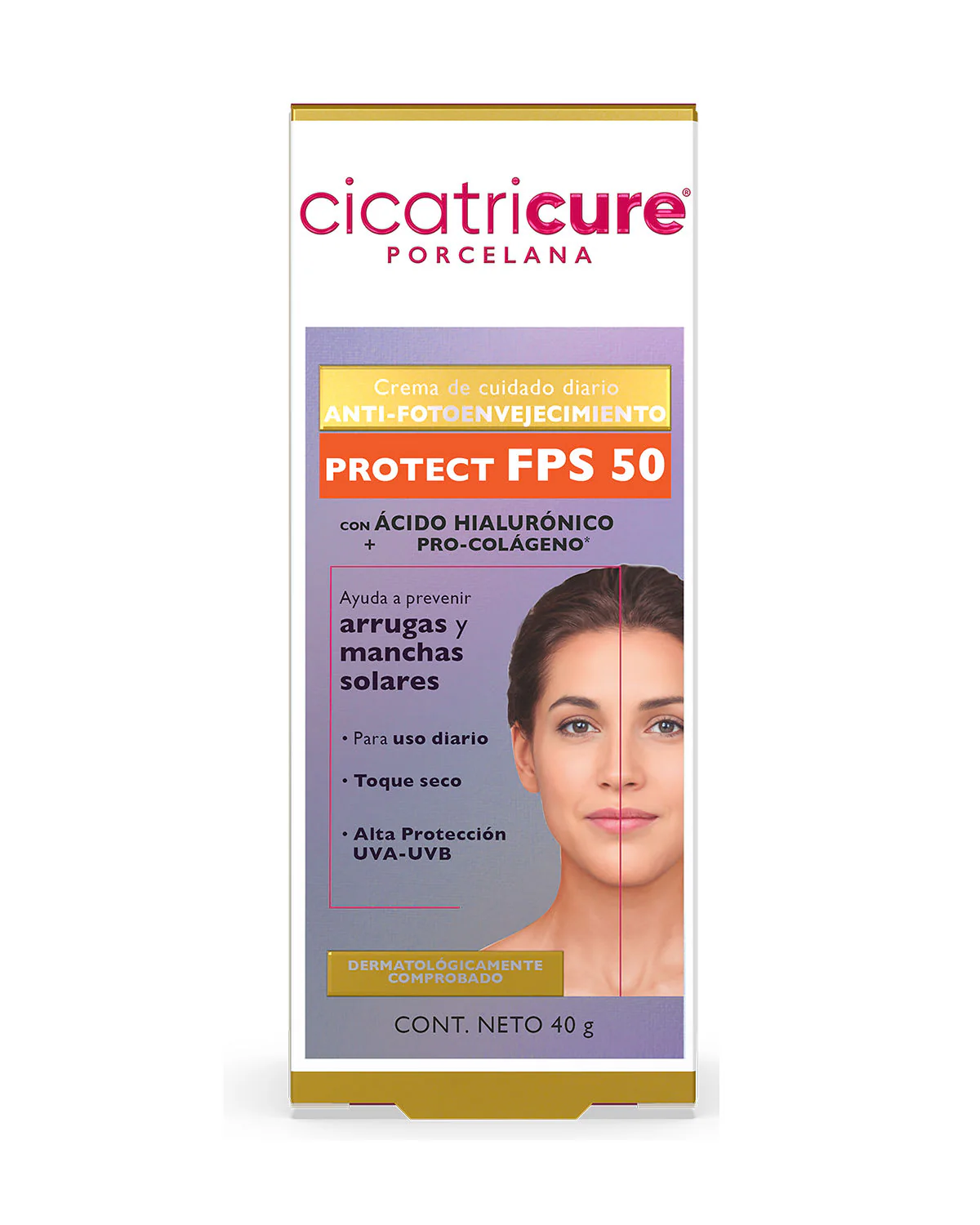 Protector Solar Cicatricure Porcelana FPS50 Efecto Mate