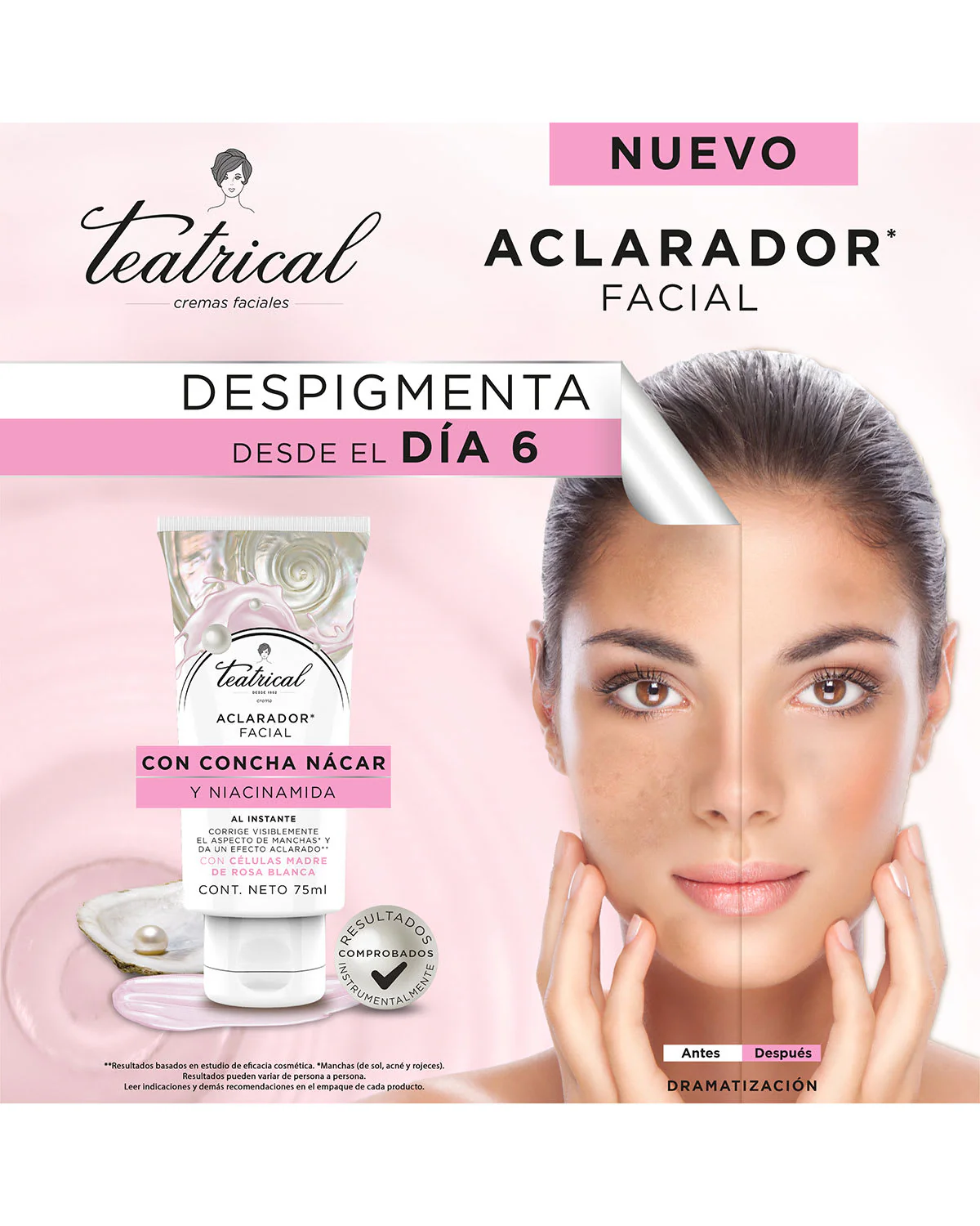 Teatrical Crema Aclarador Facial 75ml - Imagen 5