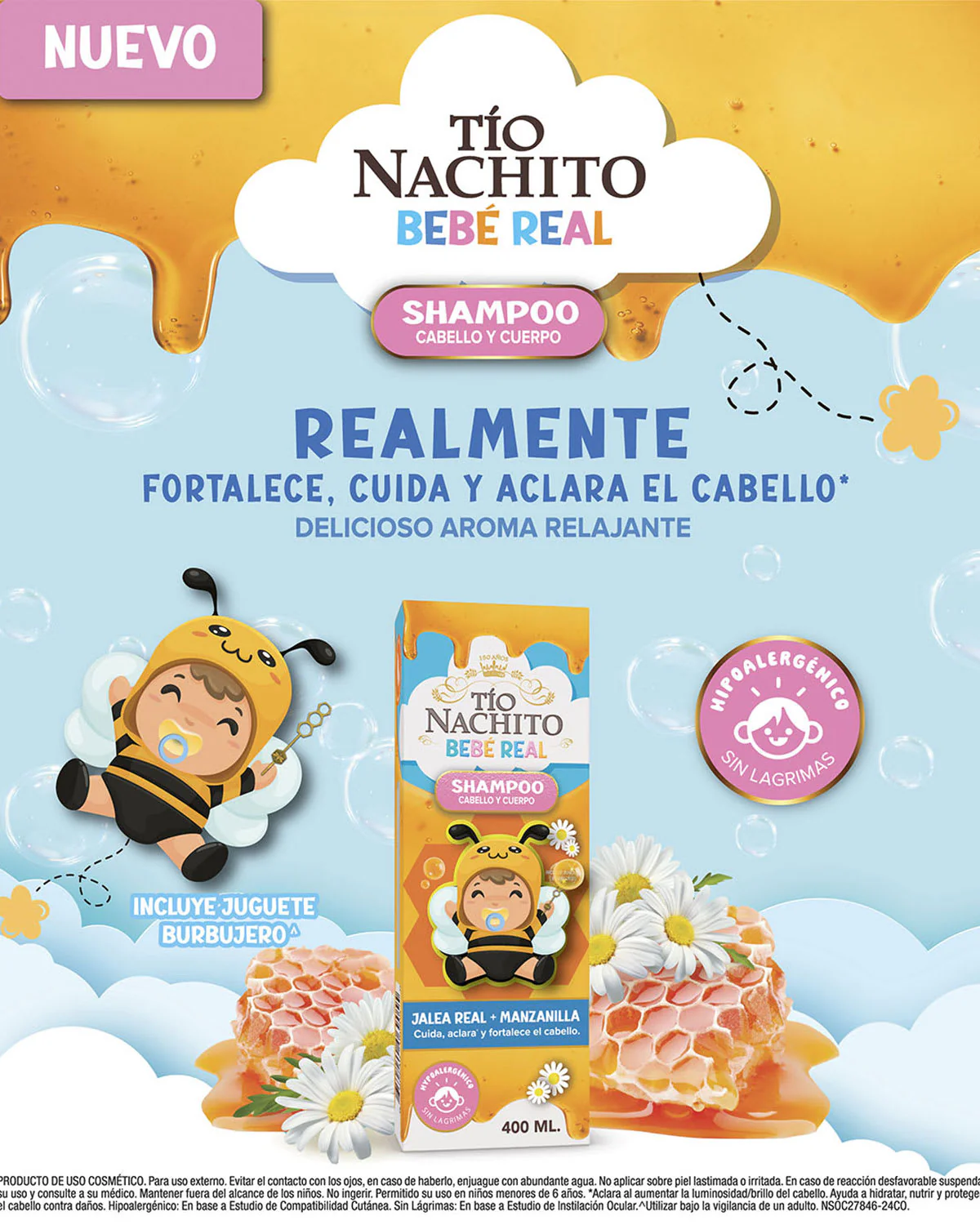 Tio Nachito Shampoo 2 En 1 400 ml - Imagen 3