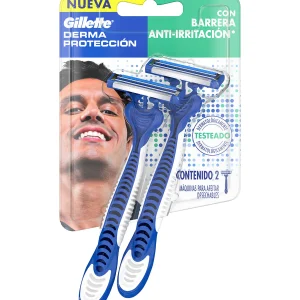 Gillette Dermoprotección, afeitadora desechable x2 unidades que protege de la irritación