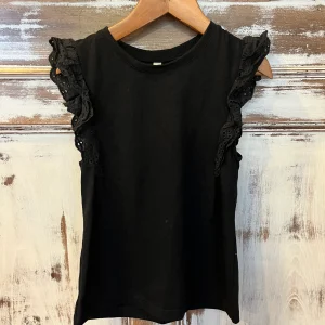 Remera Felícitas Broderie - Negra