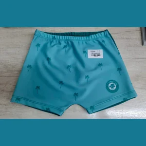 Short de baño con Protección Solar Verde Aqua Palms