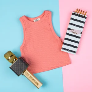 Musculosa algodon Coral