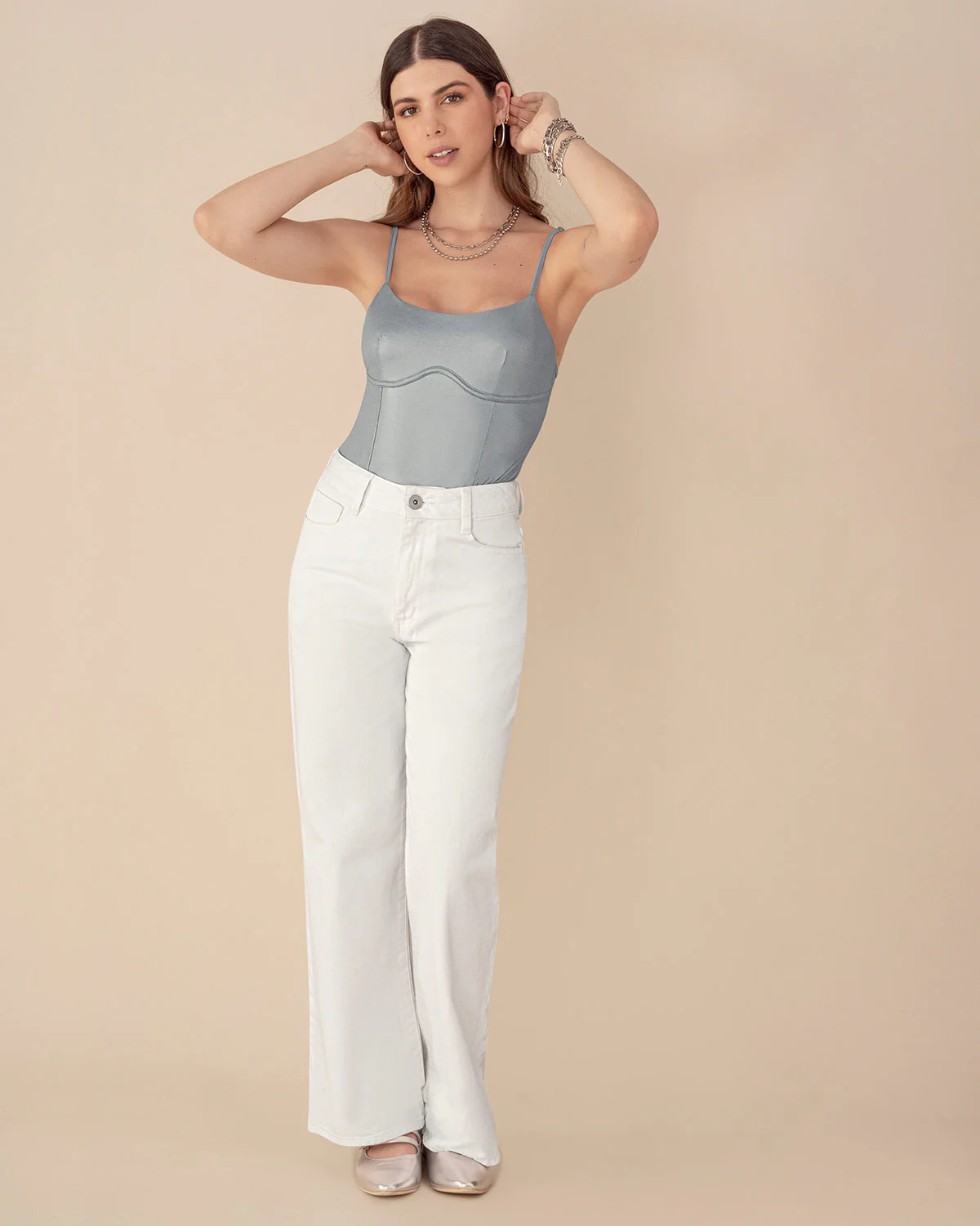 Body de tiritas con acabado brillante - Imagen 5