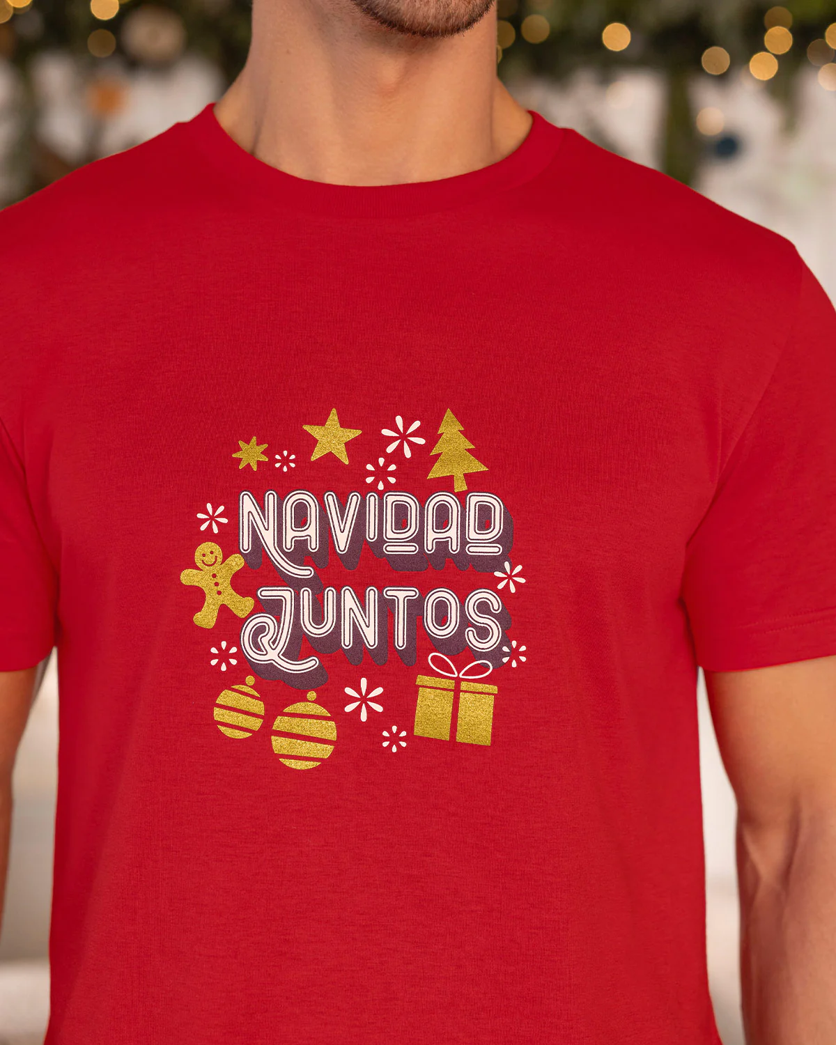 Camiseta manga corta con estampado para hombre - Imagen 3