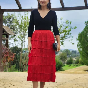 Falda Gabrielle Roja