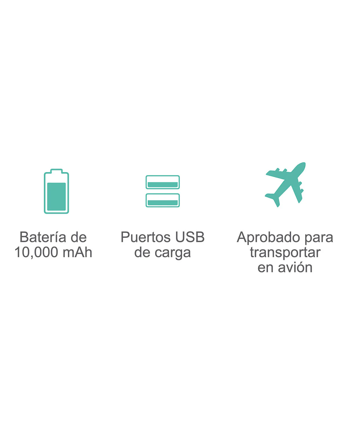 Batería Portátil + cinta 10000mAh - Imagen 3